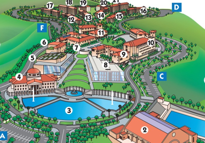 Illustrated campus map 