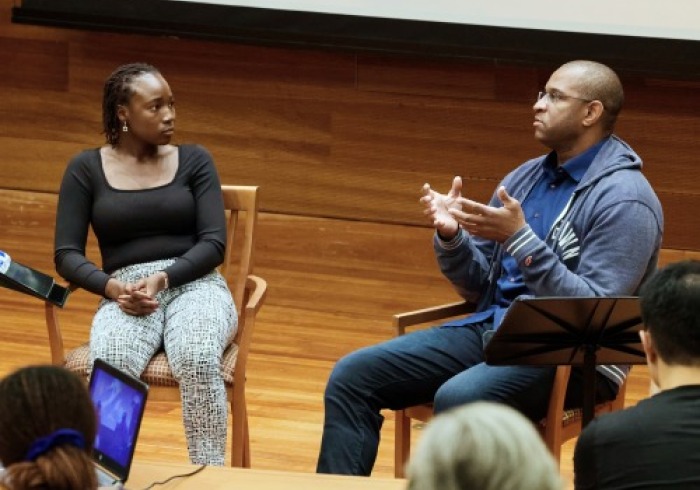 Dr. Vernard S. Fennell, MD MSc speaks to students during the HPA speaker series