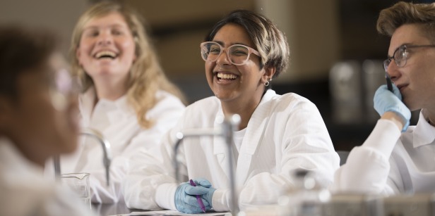 Image of students in a lab.