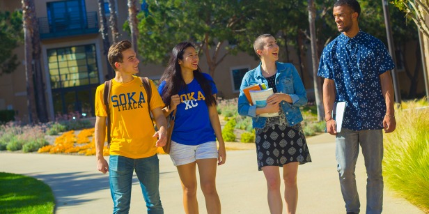 Student on campus