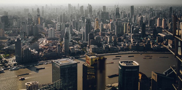 Aerial view of Shanghai, China