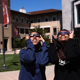 🌔🌓🌒🌑 Enjoying the solar eclipse this week at SUA.