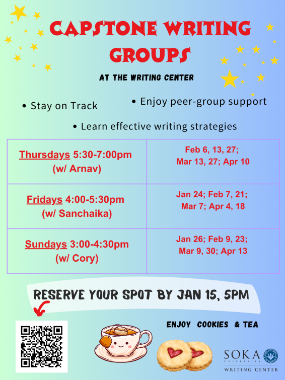 Capstone Writing Groups Description Flyer