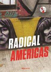 Academic journal cover: Radical Americas. The title of the journal is placed in front of graffiti art of two women's faces.