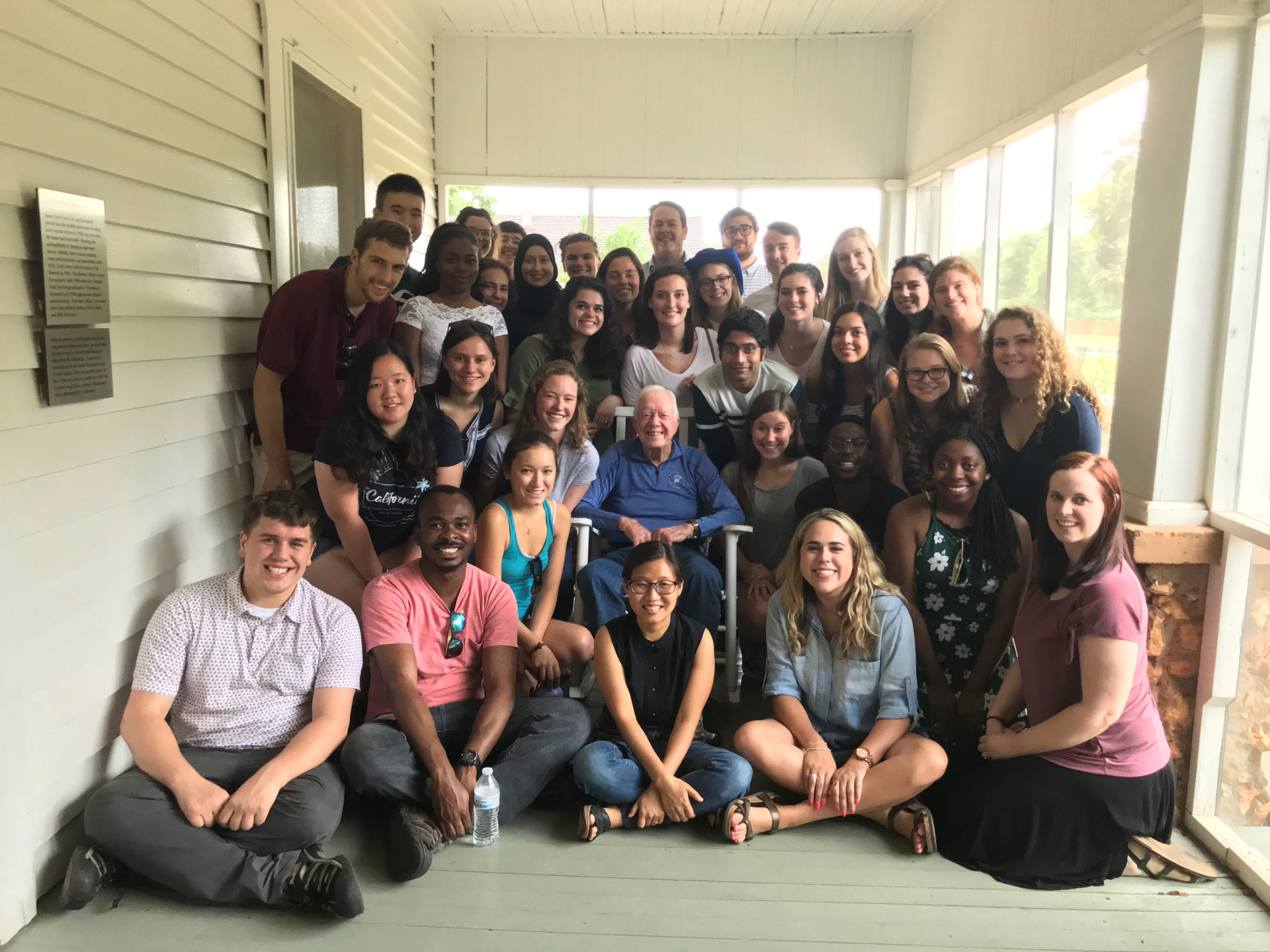 A group of students with Jimmy Cart. 
