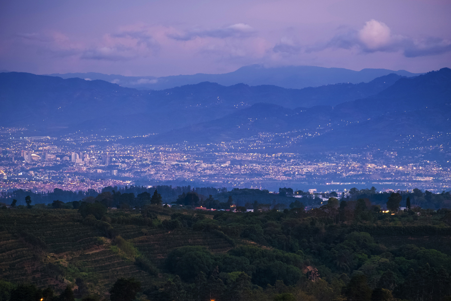 Image of San Jose city lights.
