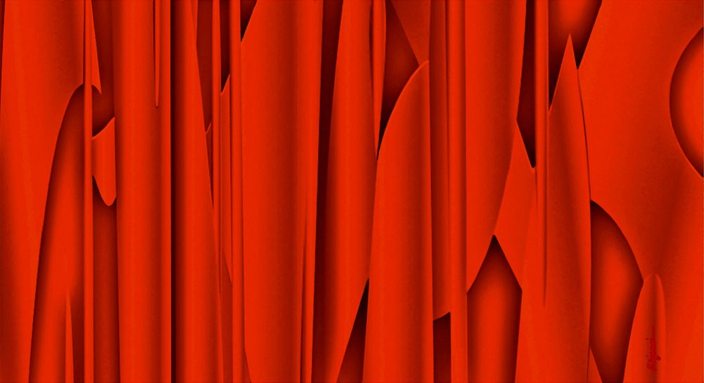 Ligvani Untitled Mixed MediaRED