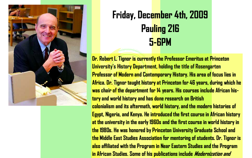 Robert L. Tignor speaker poster