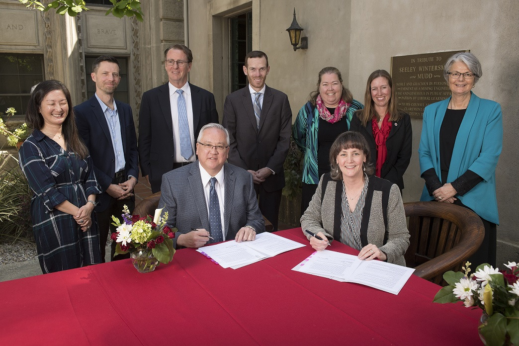 Soka University and Claremont Graduate University administrators sign agreement