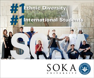 Students gather for group shot on campus
