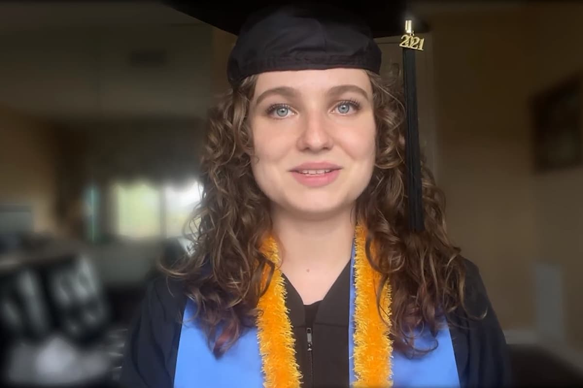 Abigail Meyer in cap and gown