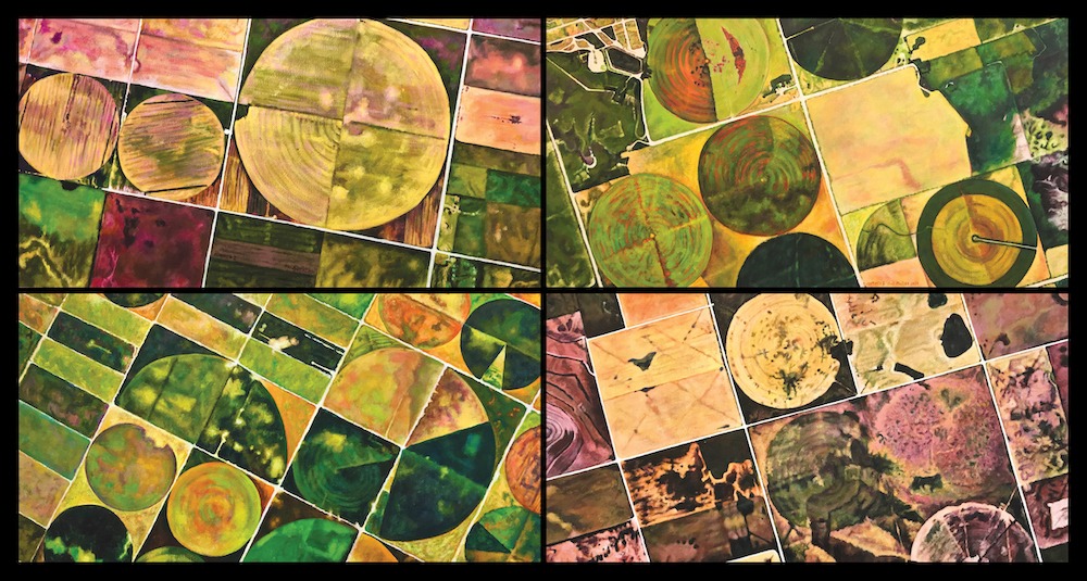 "Summer" Quadriptych, 2020, 48" x 84", Acrylic on Arches