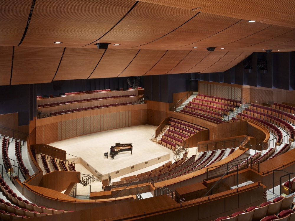 Soka PAC stage with piano 