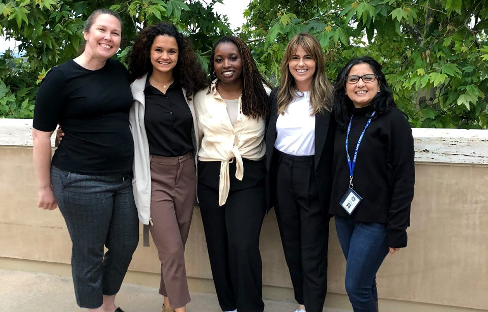 Facilitator Jaime Dance and panelists Aarohee Bhattarai, Khyla Horton, Erica Baldaray, and Diya Mazumder