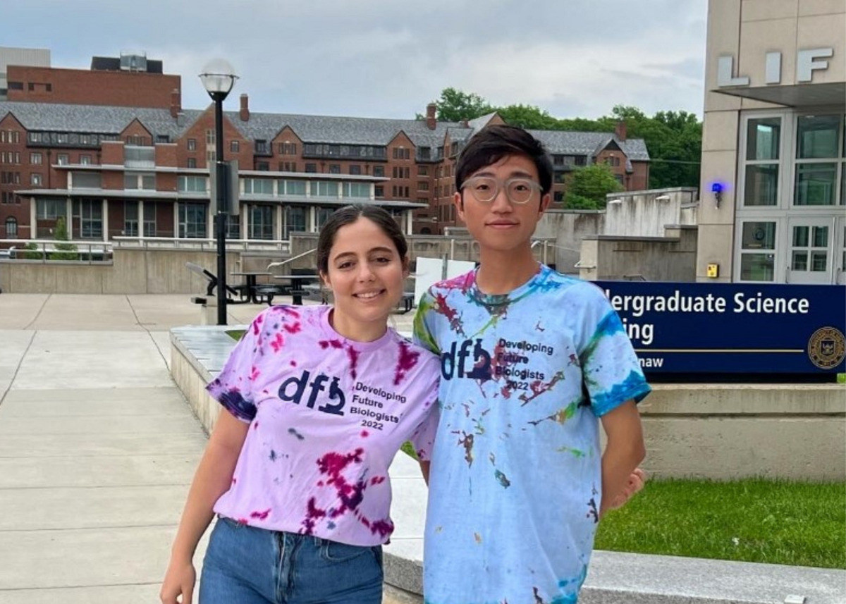 Sophia Vitale ‘25  and Quang Pham ‘24 at the University of Michigan.