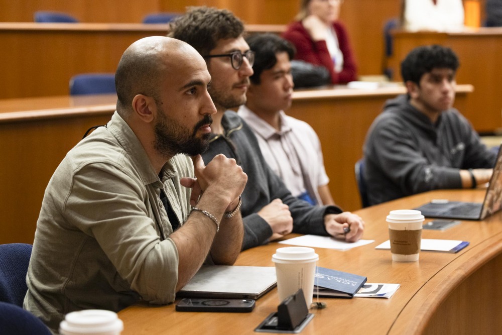 Nuclear Politics 2025 participants listen to Helfand’s lecture on the catastrophic consequences of nuclear war and why young people have an important role to play in the nuclear abolition movement.
