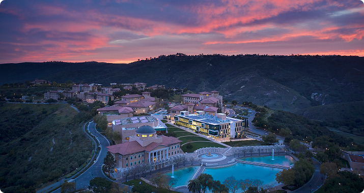 Arial view of campus