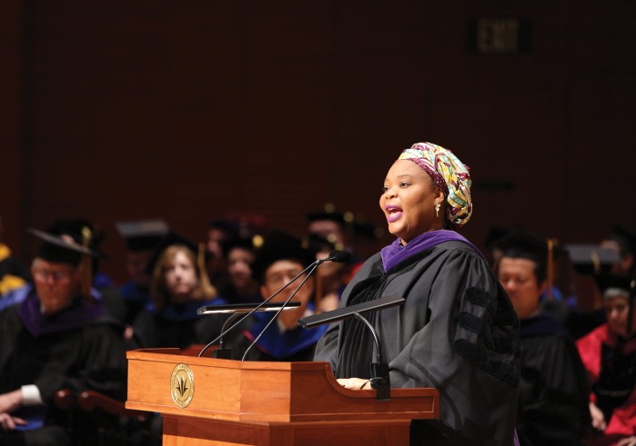 Commencement speaker Leymah Gbowe