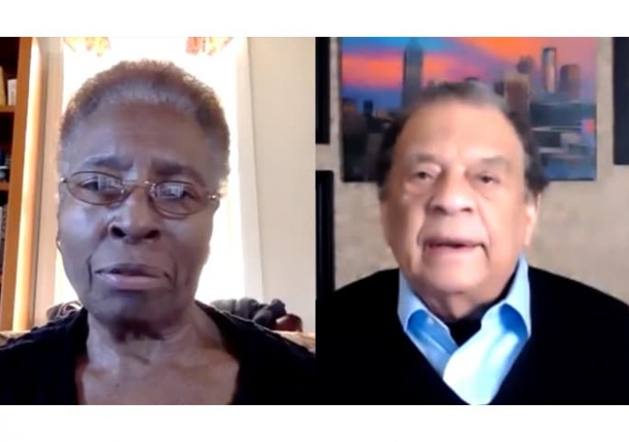 Hortense Spillers and Andrew Young via Zoom