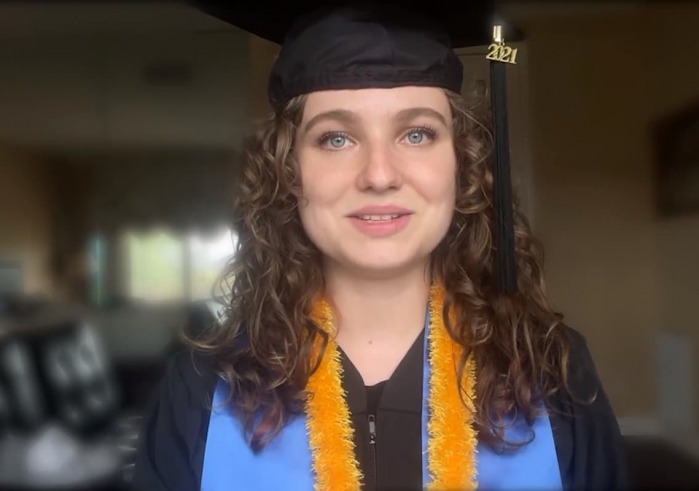 Abigail Meyer in cap and gown