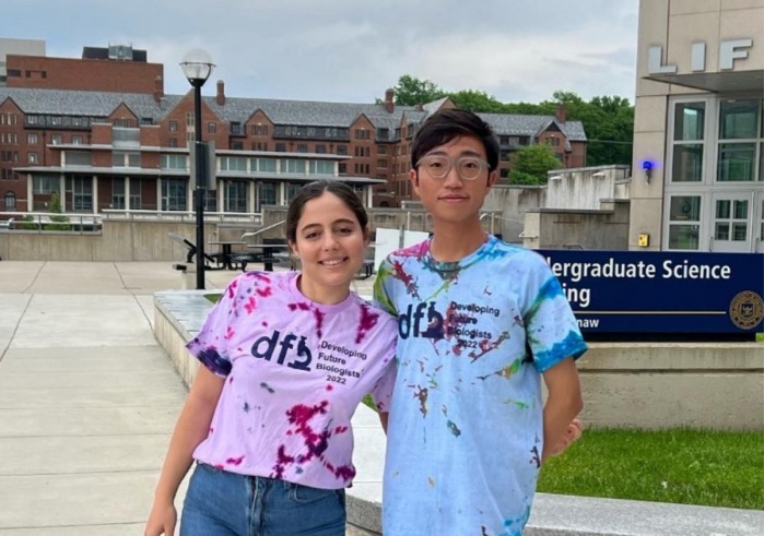 Sophia Vitale ‘25  and Quang Pham ‘24 at the University of Michigan.