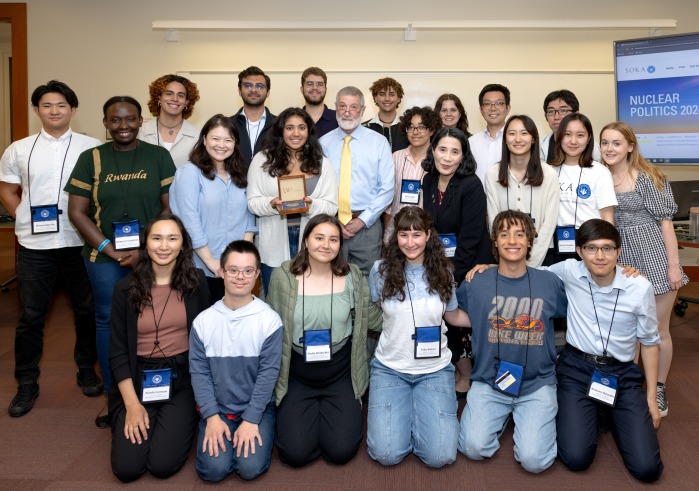 Participants of SIGS Nuclear Politics 2024 summer program pose for a group photo