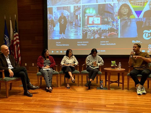 Walter Thompson and Soka students discuss his work