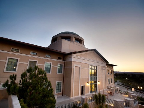 Founders Hall at dusk