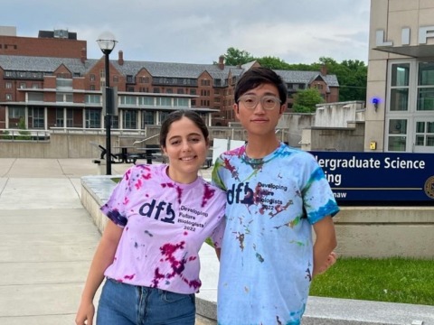Sophia Vitale ‘25  and Quang Pham ‘24 at the University of Michigan.