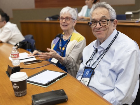 Monte Joffee smiles during the Global Citizenship Education conference.