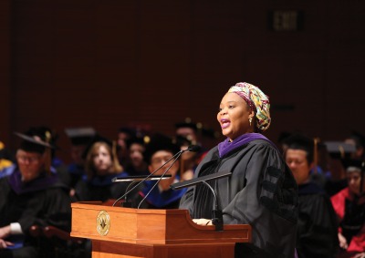 Commencement speaker Leymah Gbowe