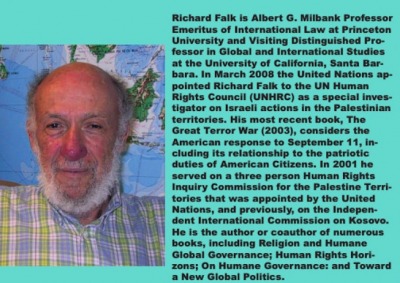 Richard Falk speaker poster