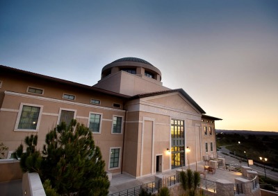 Founders Hall at dusk