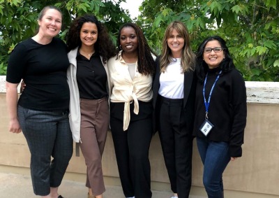 Facilitator Jaime Dance and panelists Aarohee Bhattarai, Khyla Horton, Erica Baldaray, and Diya Mazumder