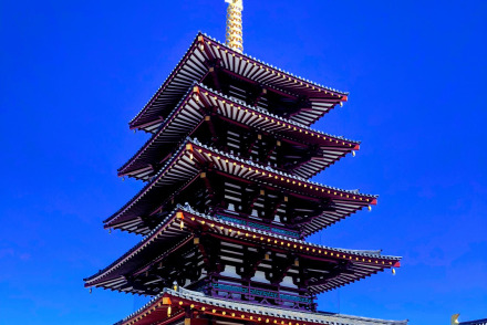 Traditional Japanese building in Osaka
