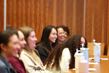 Members of the SUA community laugh during a DEI training