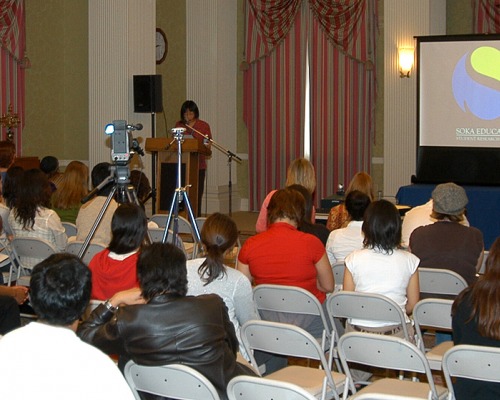 Presentation in conference room