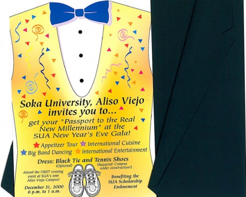 ticket to New Year's Eve gala in 2000