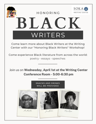 Honoring Black Writers Flyer